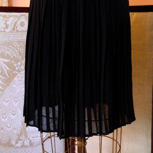 Classy Black Pleated Silk Skirt